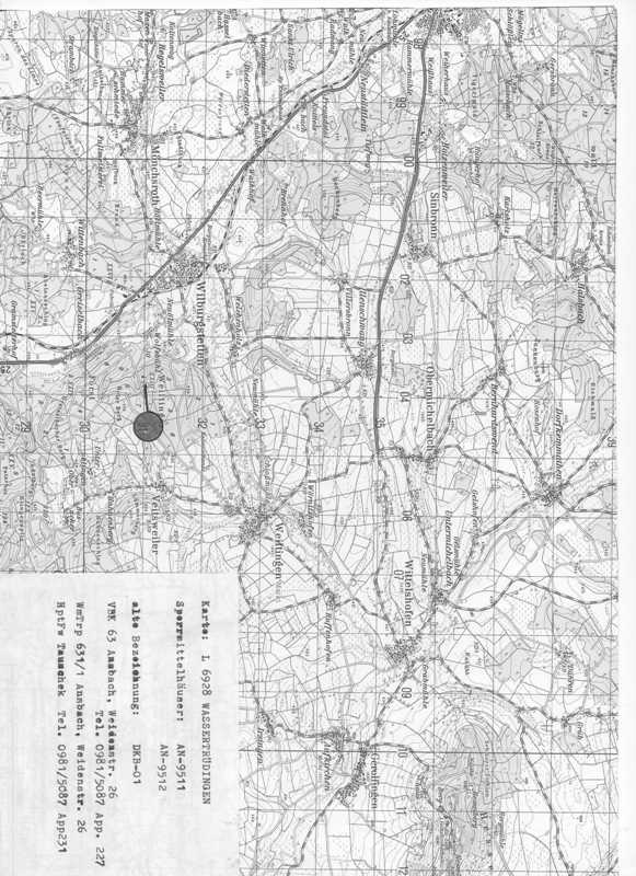 Lage der Sperrmittelhäuser (Topo-Karte)